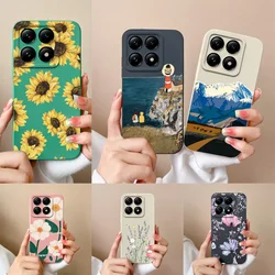Liquid Silicone Back Cover For Xiaomi 14T 14T Pro Beautiful Sunflower Antifouling Anti-drop Shell For xiaomi 14t pro Fundas