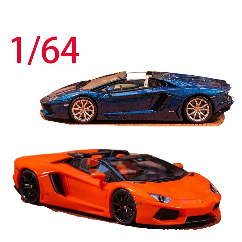 

CL литой под давлением масштаб 1/64 Lamborghini модель автомобиля из сплава Lamborghini Aventador Roadster игровые транспортные средства игрушки для мальчиков оригинальная коробка