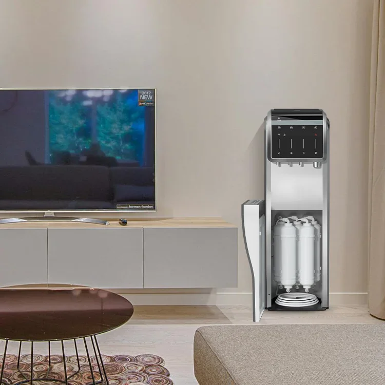 منقي مياه الشرب المنزلي 5 مراحل نظام تصفية RO موزع المياه الذكية الماء الساخن البارد