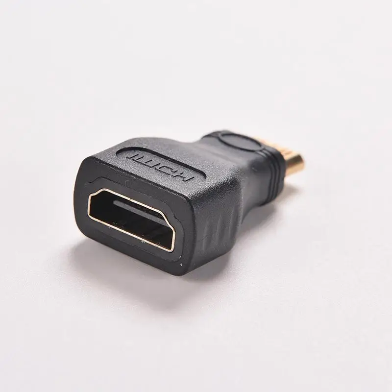 Gold Adapter 1.4 Version A Female to Mini Micro HDMI Male Connector 1080P for DSLR Camera HDTV Cable Extension Converter