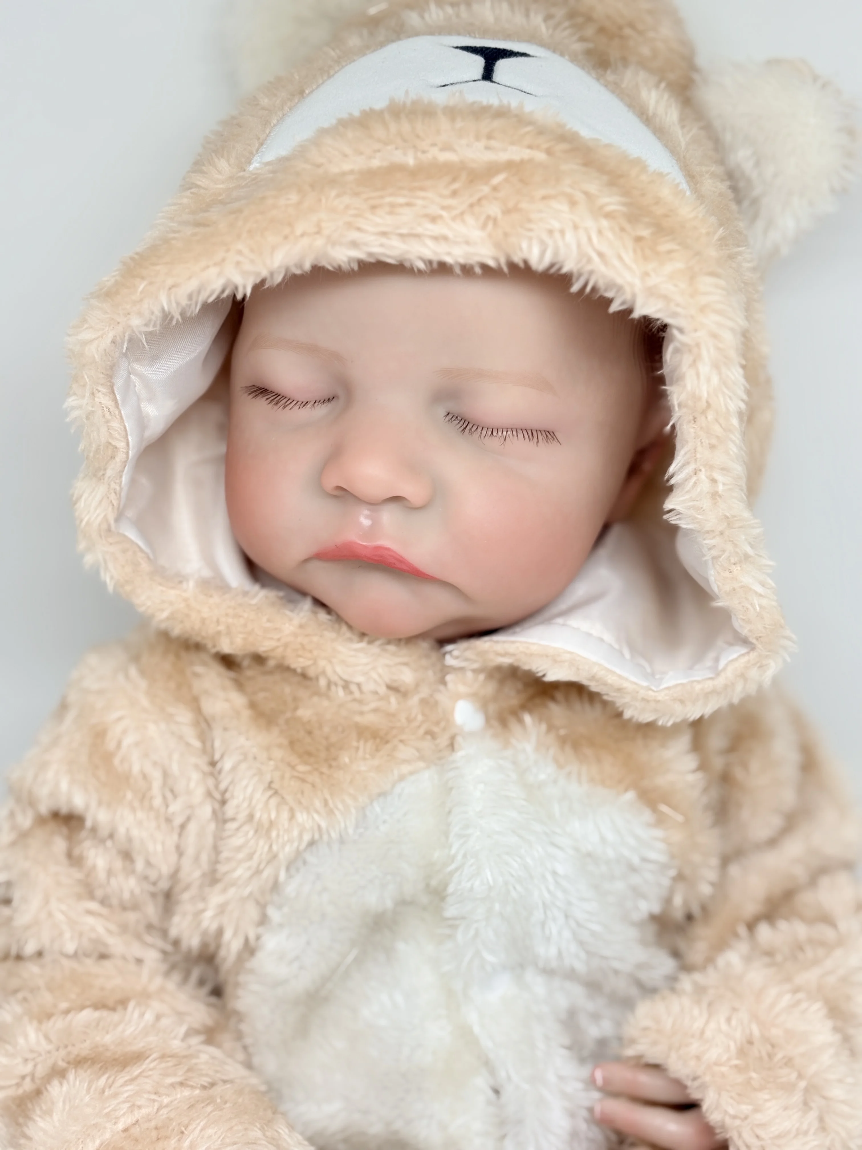 45CM Full Body Vinyl Girl / Boy Body / Cloth Body Sleeping Baby Reborn Levi Realistic Lifelike 3D Skin Company Dolls for Girl
