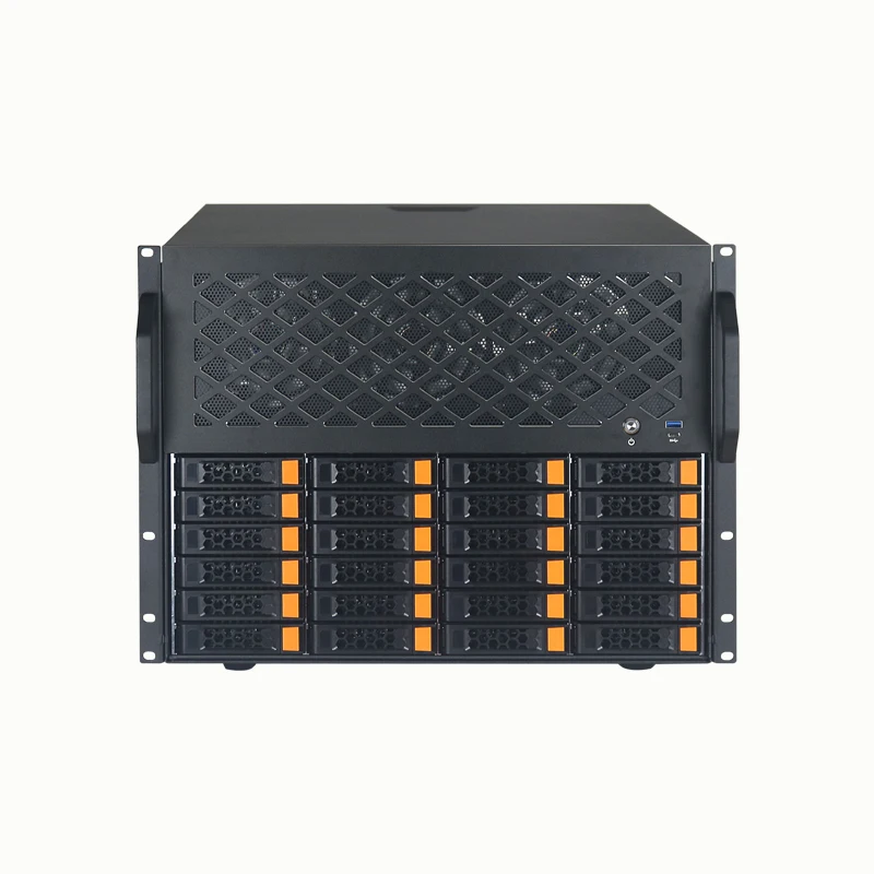 24-drive Nas case Rackmount Support ATX Motherboard Redundant Power Supply 360 Water-cooled Storage Server
