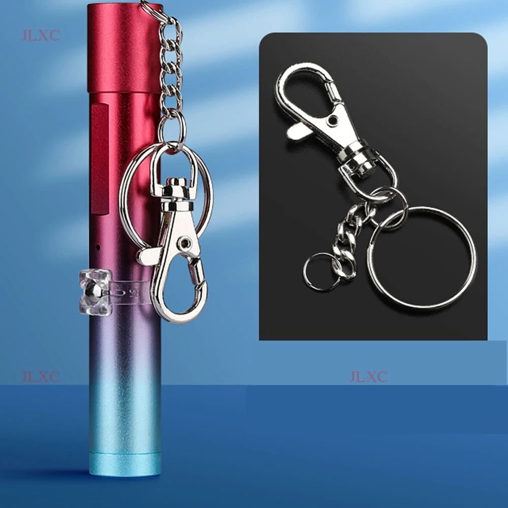 Mini 2 in1Cat Keychain Fun Pointer Portable Laser pointer LED Training Torch Pet Cat Tickle Toy Flashlight