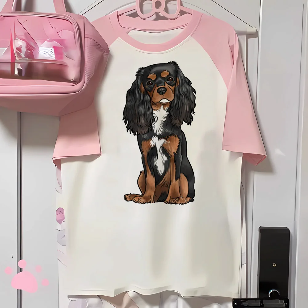 Cavalier King Charles Spaniel Dog t-shirts women graphic summer tshirt female graphic Japanese y2k clothes