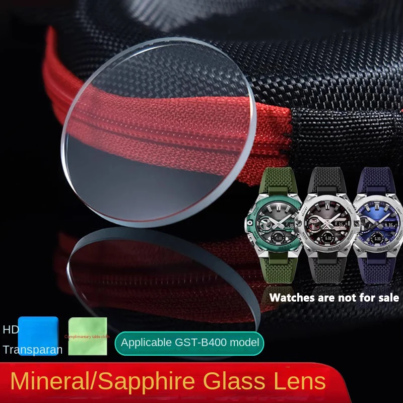 Sapphire Glass Mirror for Casio GST-B100/S130/400/110/410 GST-B400   GST-B200 Mineral Glass Lens Replacement Case Dial Mirror