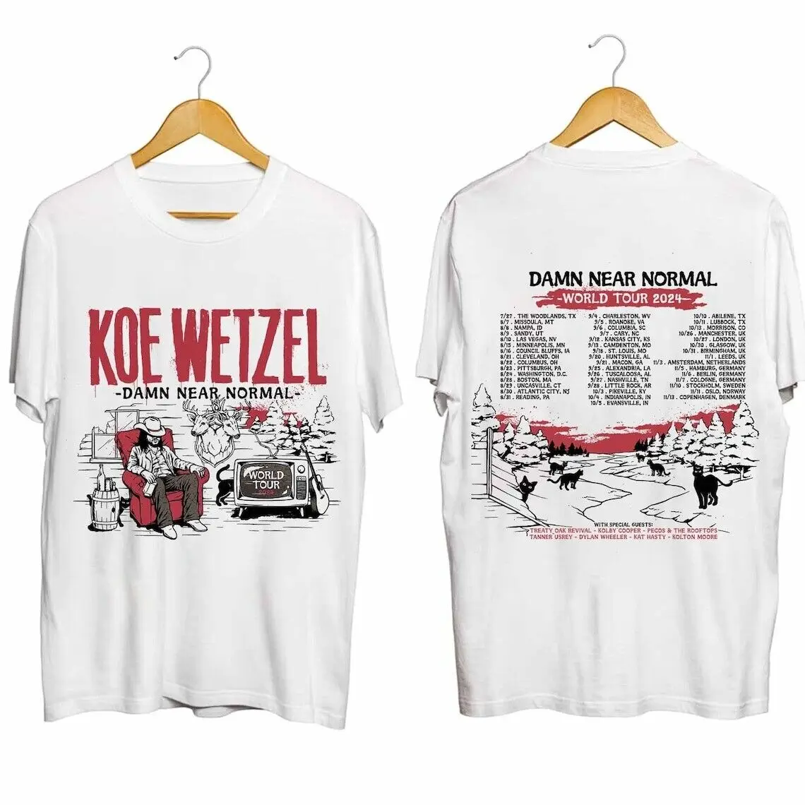 Koe Wetzel - Damn Near Normal World Tour 2024 Shirt