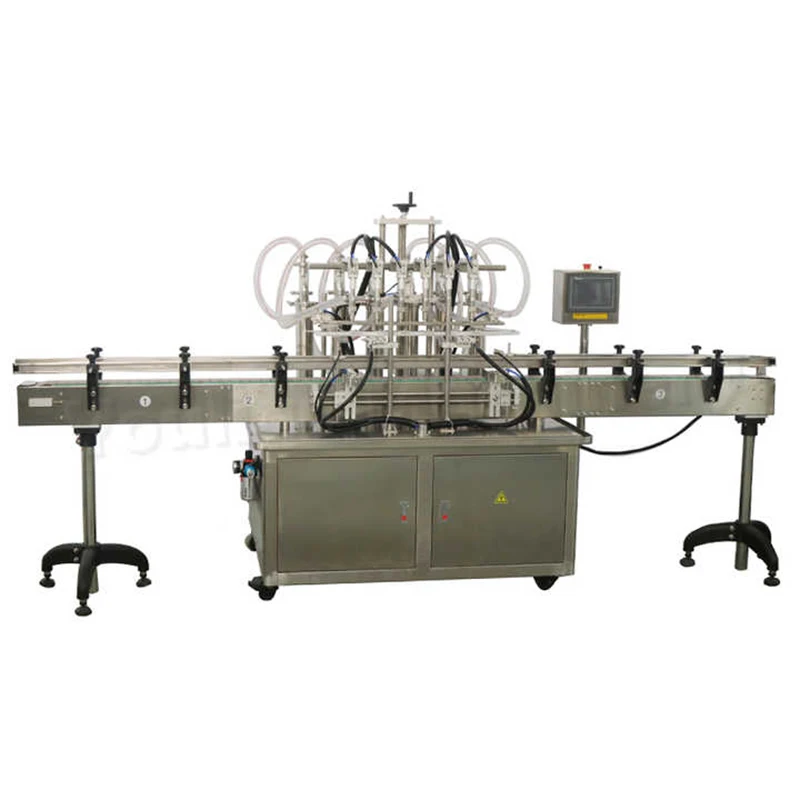 YT6T Full Automatic 6 Nozzle Piston Volumetric Filler 1000L Juice Liquid Oil Honey Gel Glass Bottles Milk Plastic Food Beverages