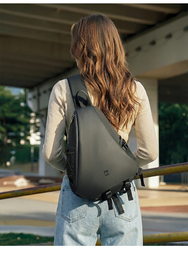 TANGCOOL Umhängetasche für Herren, wasserabweisender Umhängetaschen-Rucksack, große Kapazität, diebstahlsichere Brusttasche für Reisen, Wandern, täglichen Gebrauch – Detail 19