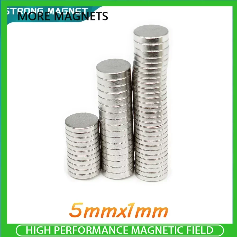 

100/200/500/1000PCS 5x1mm Mini Small Round Magnets N35 Circular Search Magnet Strong Permanent NdFeB Magnets Disc