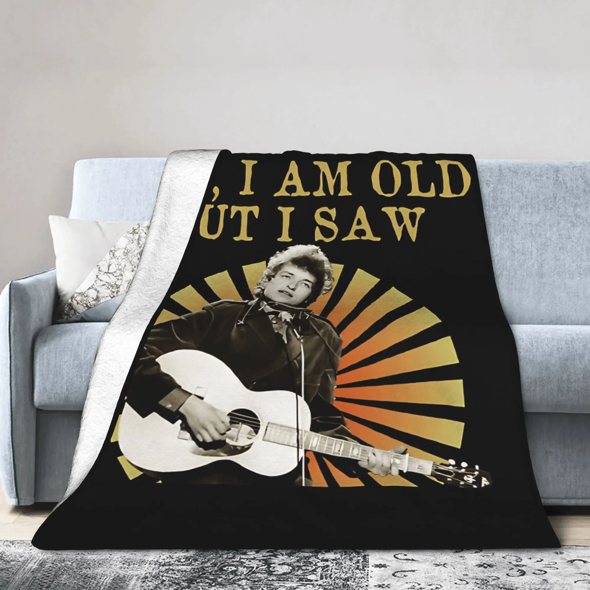 Bobs Dylans Singer Knitted Blankets  Flannel Throw Blanket Summer Air Conditioning Decoration Lightweight Bedspreads
