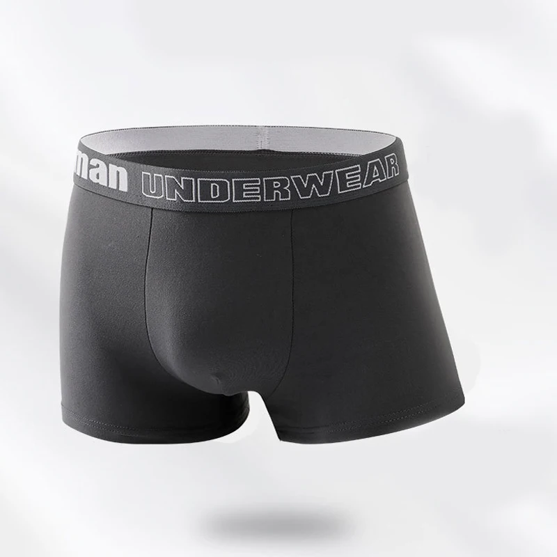 Men Boxers Underpants Sports Underwear Black Gray L XL XXL Soft Breathable Fashion Shorts Letters Wide Band Pants