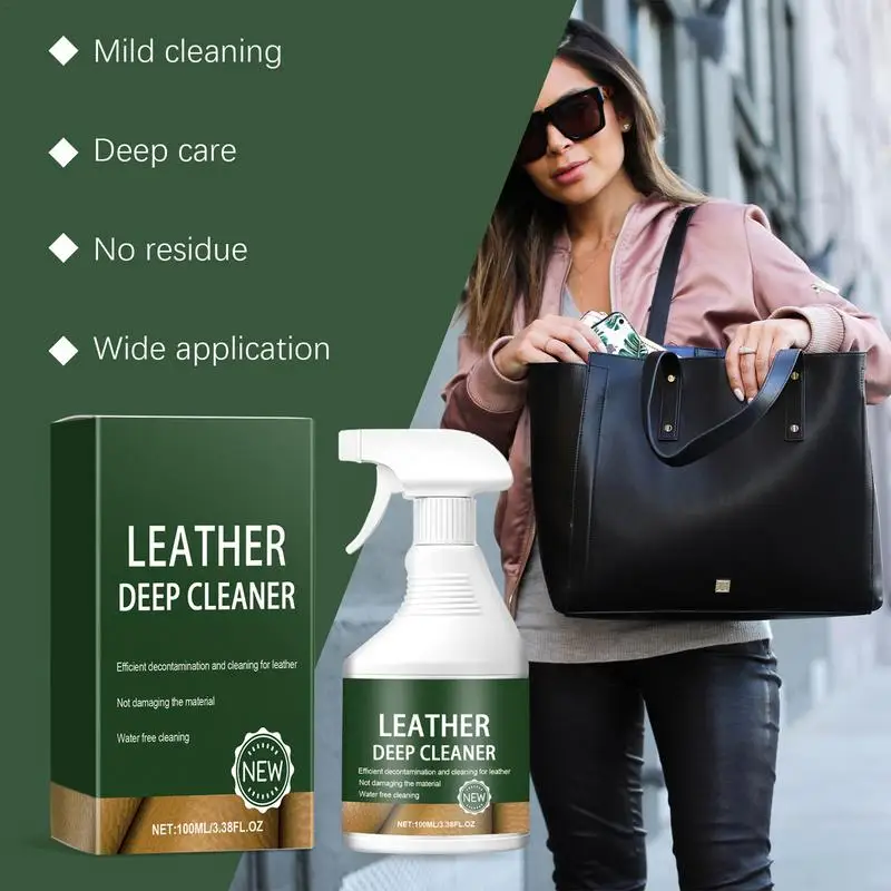 Leather Cleaner Stain Remover Leather Restorer For Couches Paint 100ml Car Leather Cleaner Spray Leather Care Spray For Leather