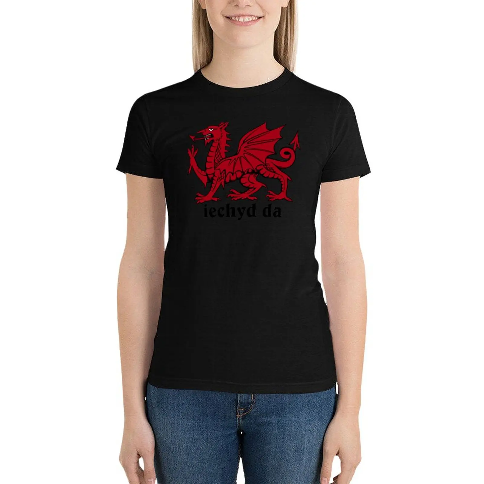 Welsh Dragon T-Shirt tees cute tops aesthetic clothes funny Women's tee shirt