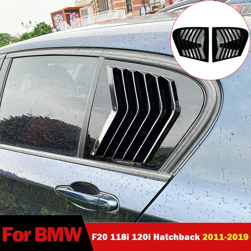 

For BMW 1 Series F20 118i 120i Hatchback 2011-2019 Rear Louver Car Stickers Window Side Shutter Cover Trim Vent Scoop Body Kit