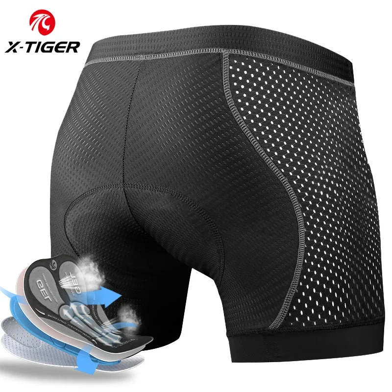 X-TIGER Herren Radsport Unterwäsche Shorts 5d gepolsterte Fahrrad Fahrrad MTB Liner Shorts mit rutsch festen Bein griffen stoß dämpfende Slips