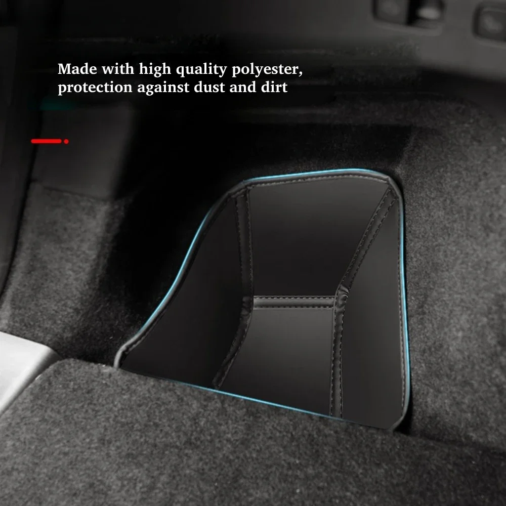 Rear Trunk Storage Bag for Tesla Model Y Tidying Organizer Box Practical PU Leather 2pcs Car Accessories for Modely 2020-2023