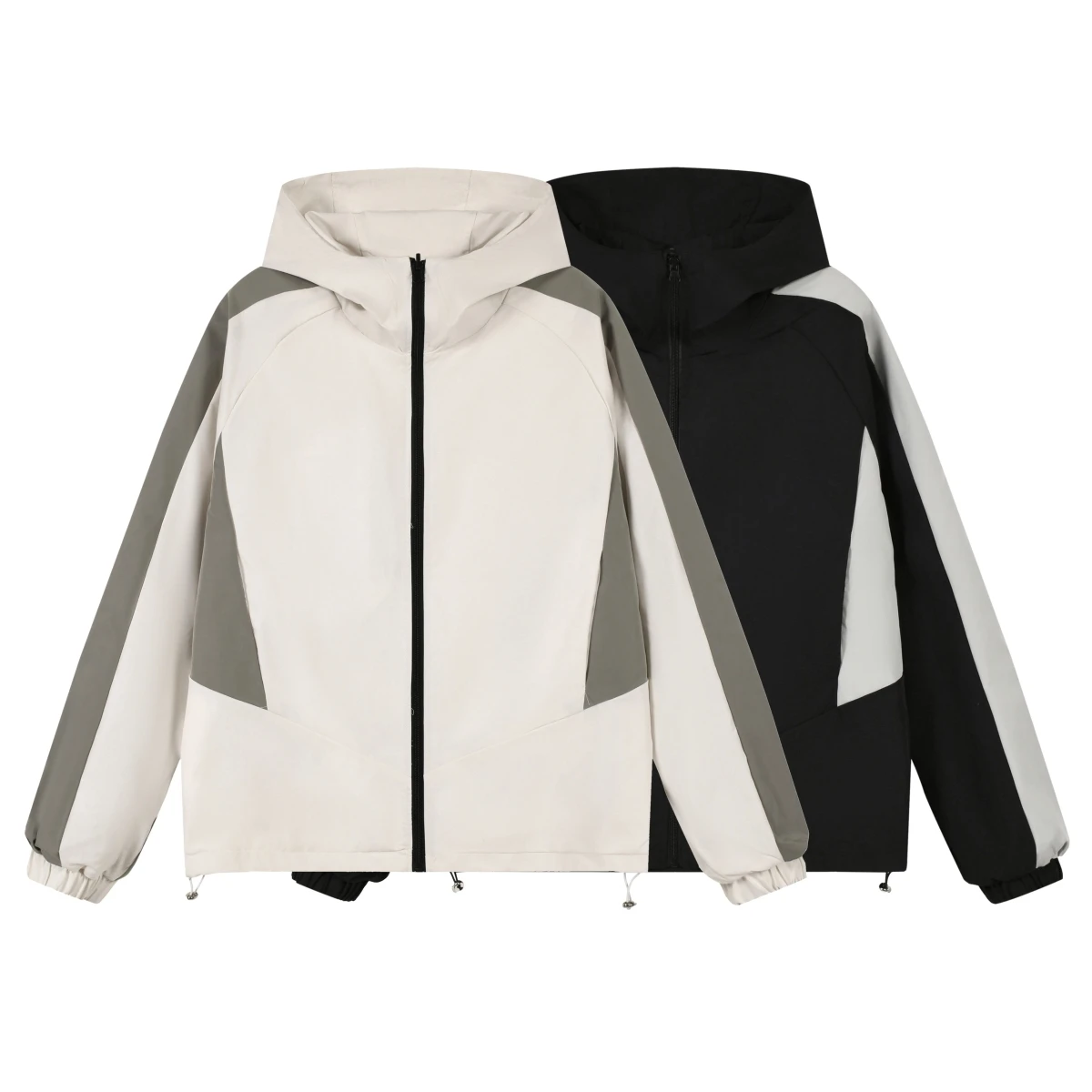 

ex Double-Sided Wear Outdoor Sports Jaet Windproof Hooded Zipper Closure Polyester Fiber Long Sve Casual Workwear