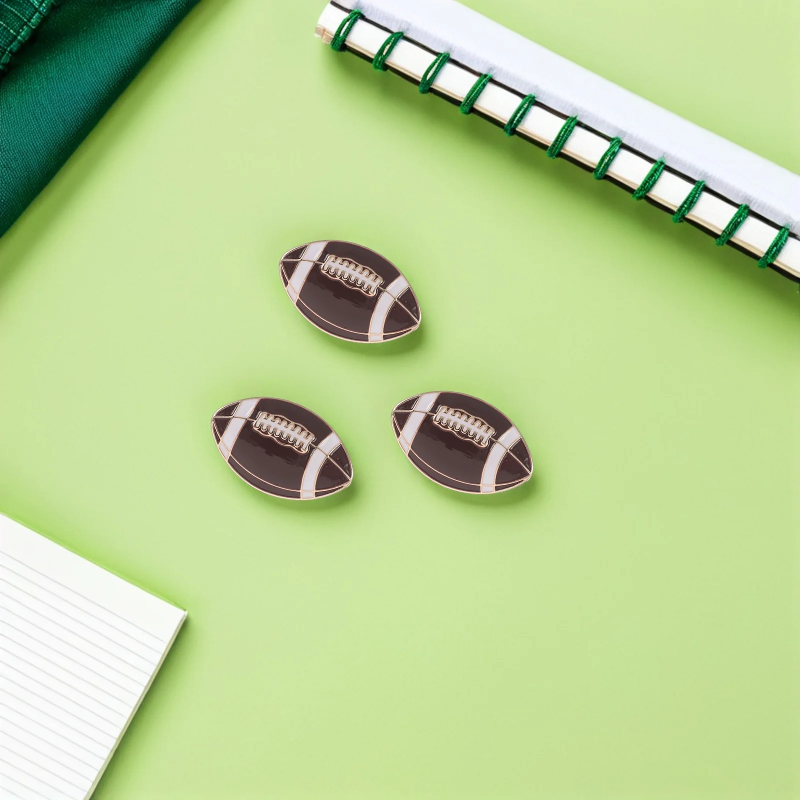 

6Pcs Rugby Lapel Pins Metal Brooch Set for Sports Fans - Cute Cartoon Badge Pins for Shirts Jackets Backpacks - Football Theme