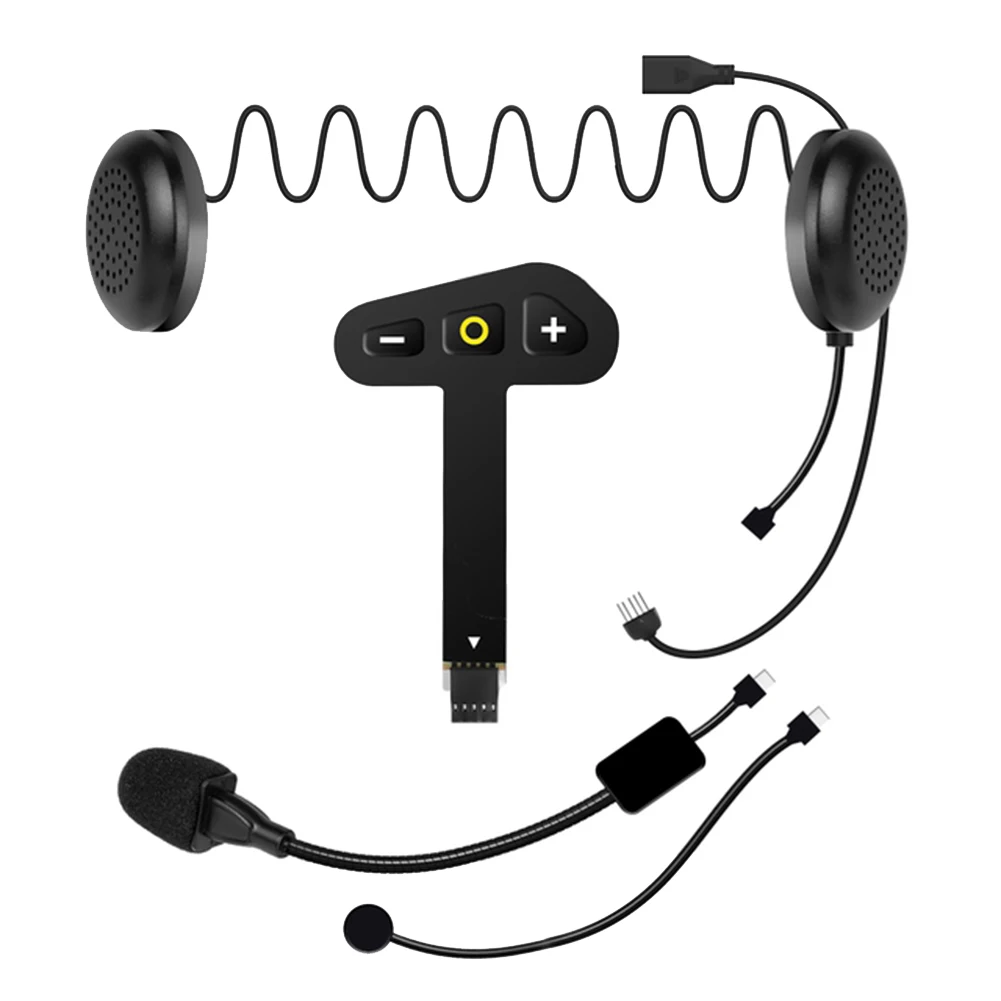 

Motorcycle Helmet Headset Bluetooth 5.2 Wireless Earphone Handsfree Call Kit Stereo for MP3 Music Player