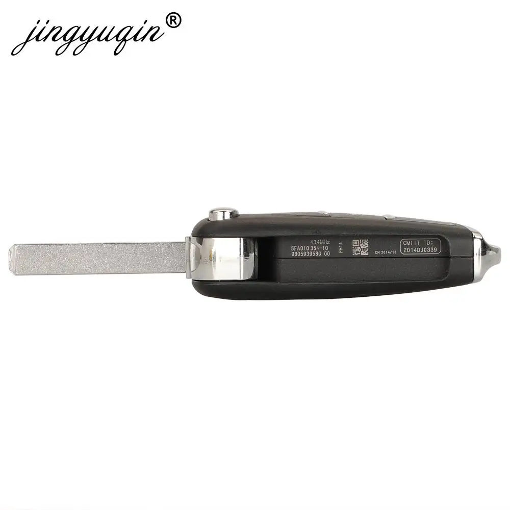 jingyuqin 433MHz CE0523 Modified Flip Remote Key Fob for Peugeot 307 407 607 HU83/ VA2 Blade 2/3BTN Car Key ASK/FSK ID46 Chip