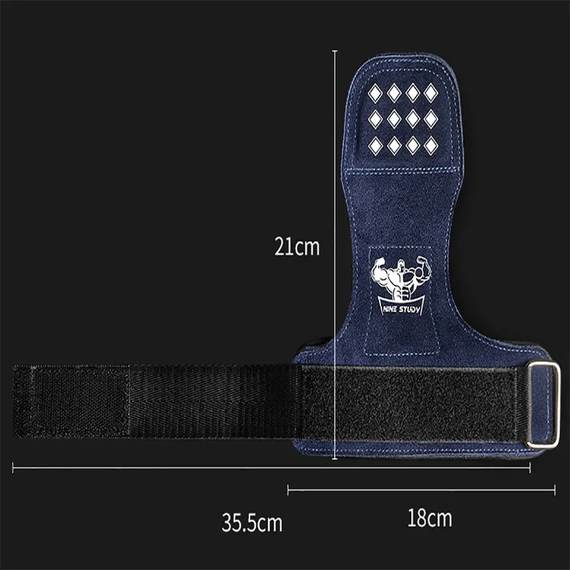 1 Paar Gymhandschoenen Van Koeienhuid Grepen Anti-Slip Gewicht Tillen Grip Pads Deadlifts Workout Fitness Handschoenen Pull-Ups Bracer Bescherming