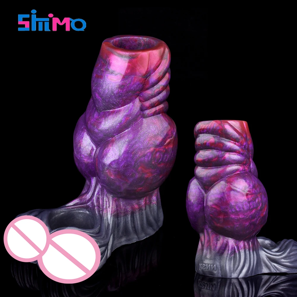 SMMQ Big Dog Knot Penis Sleeve Fantasy Silicone Sheath Cock Enlargement Male Masturbation Delay Ejaculation Adult Toys