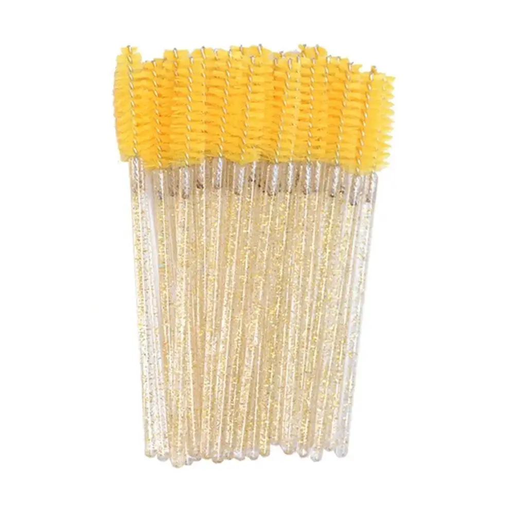 Brosses à cils réutilisables, 50 pièces, Végétd'extension de cils, outils, mascara, applicateur, baguettes cosmétiques pour les yeux, F4T2