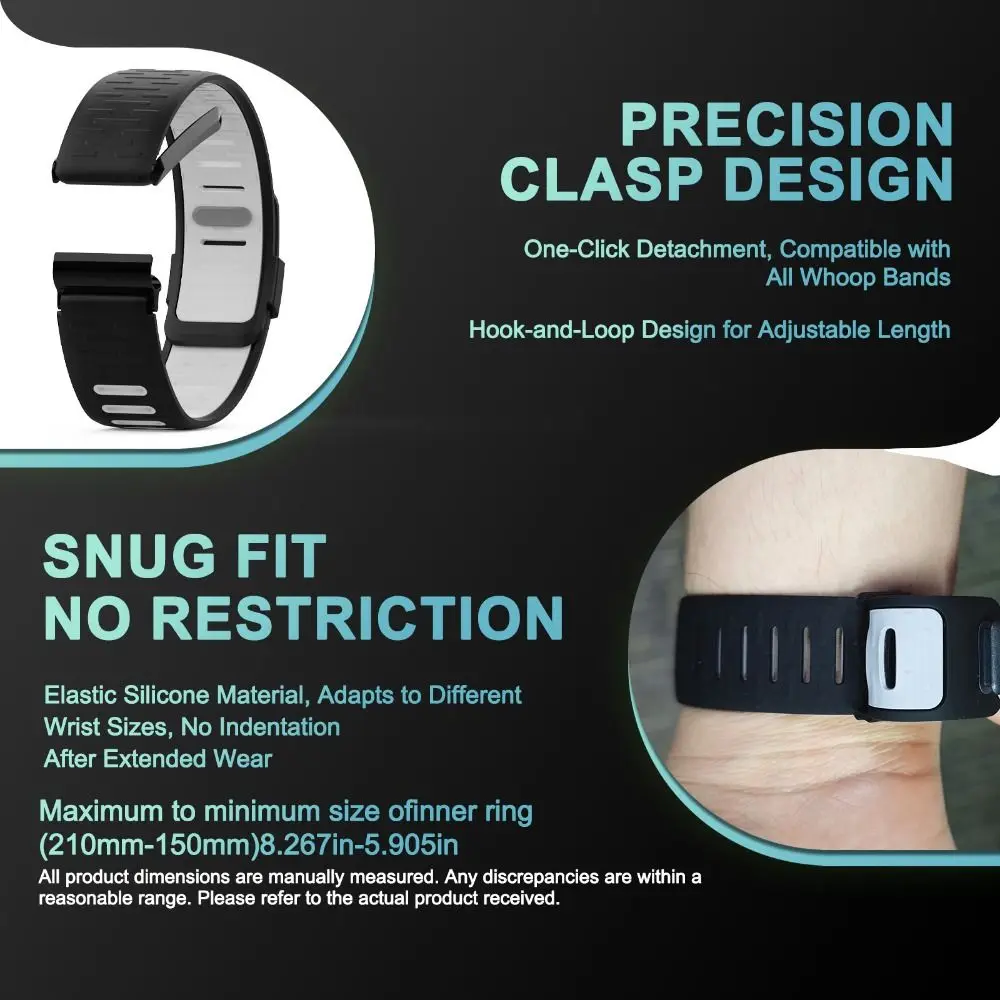 スーパーソフトスポーツフレックスシリコンリストバンド Whoop 4.0 MG ONE+Peak Whoop 4.0 心拍数モニター 防水・防汗対応