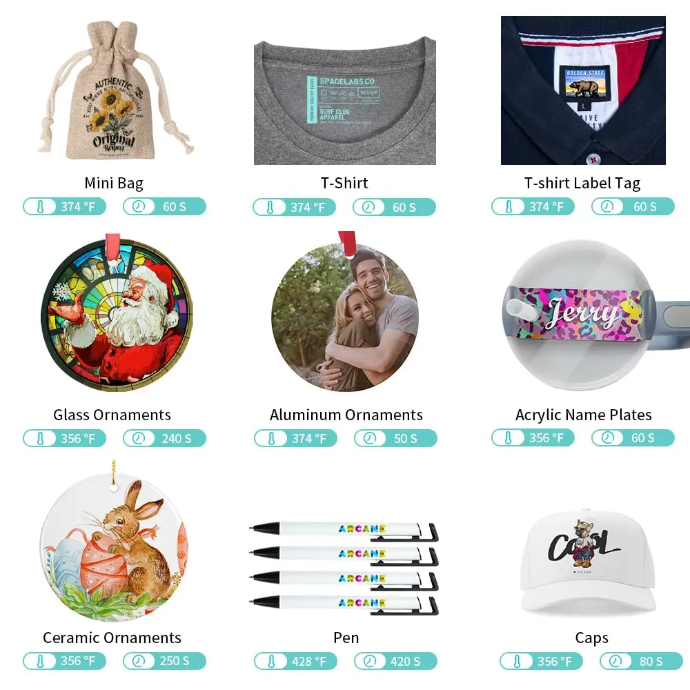 3 في 1 كومبو آلة الصحافة الحرارة التسامي آلة الصحافة الحرارة الصغيرة للأقلام غطاء قبعة العلامة وسم تي شيرت