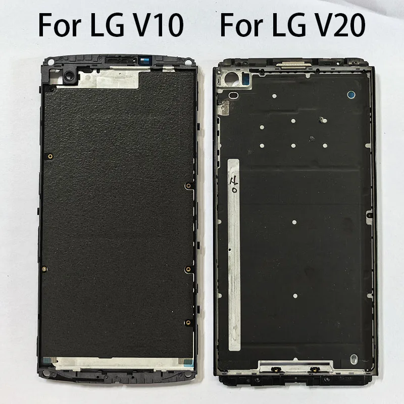 Nova carcaça frontal lcd tela lcd moldura frontal capa peças para lg v10 v20