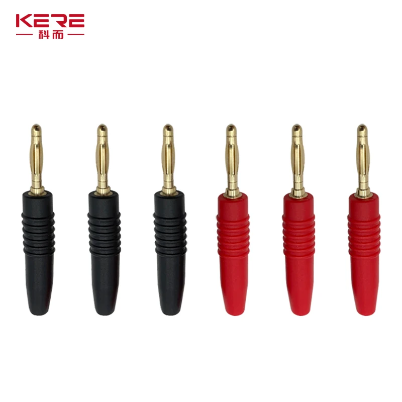 20Pcs 2MM Banana Gold Plate Plugs Connectors For Banana Socket Male Connector Pure Copper Power Supply Terminal