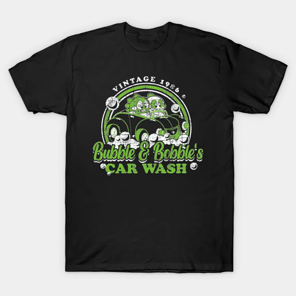 Retro Pixels Game Bubble Bobble Gift T-shirt for Arcade Gamer 0810 Cute Cartoon Dinosaurs  Graphic Clothes All Size Tops S-6XL