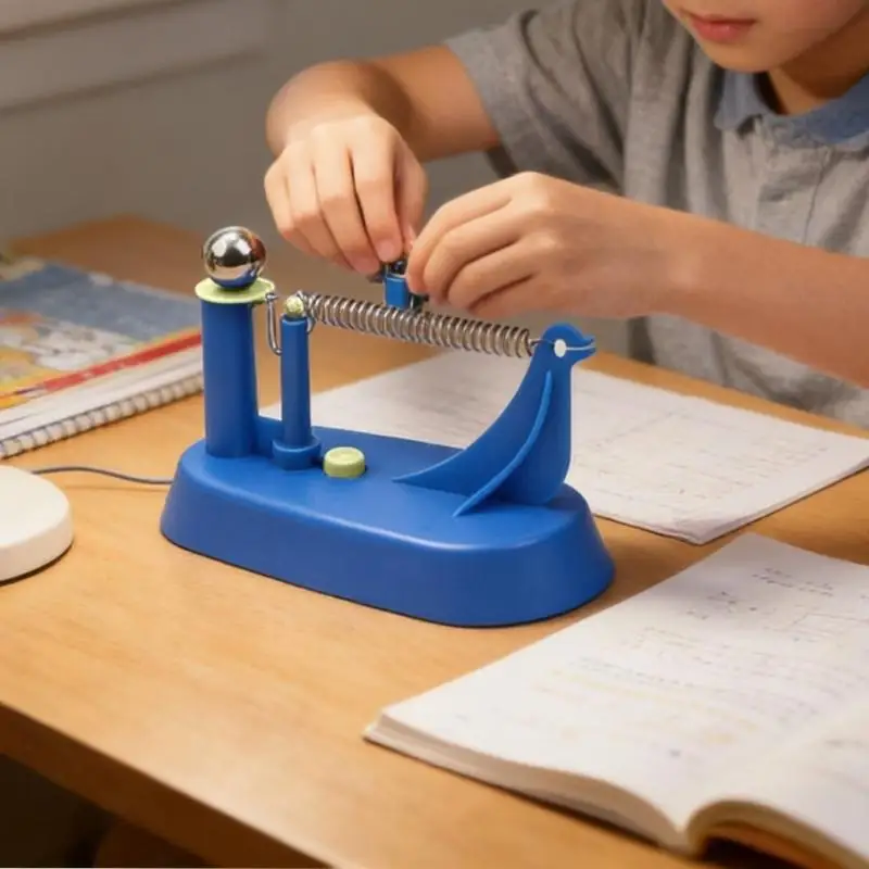 Y1UB Student Physics Experiment To Show Inertia Base Spring Ball Educational