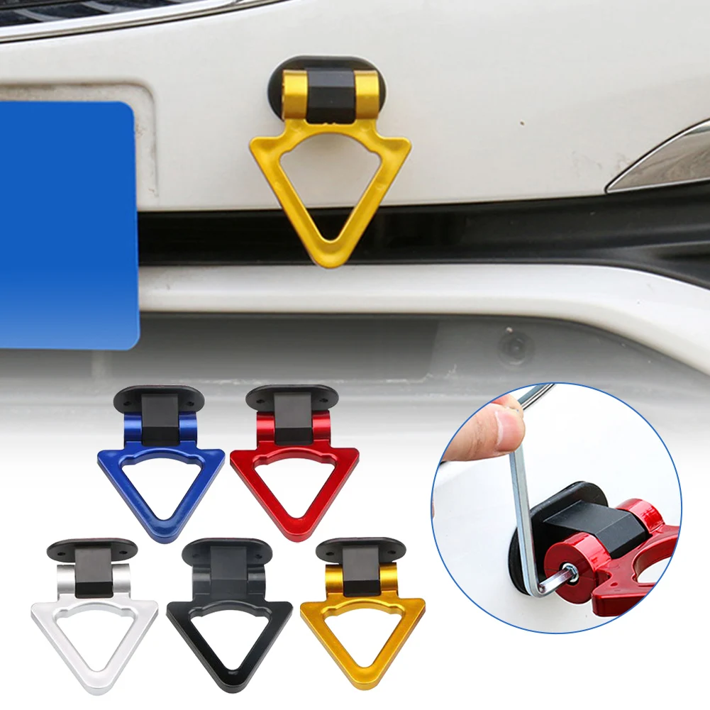 2 designs Car Styling Trailer Hooks Sticker Decoration Car Auto Rear Front Trailer Simulation Racing Vehicle Towing Hook