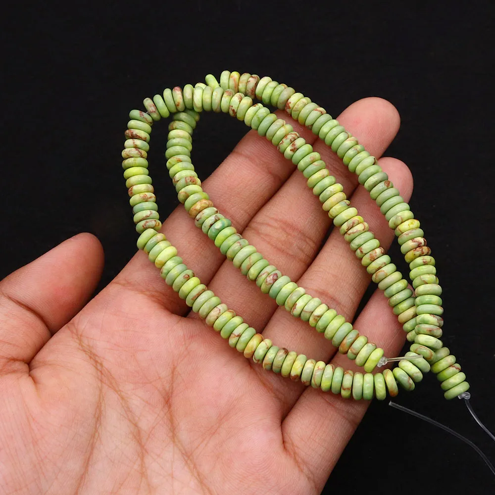 6x6mm Round Flat Shaped Natural Emperor Stone Beaded for Necklace Bracelet Jewelry Making 1 Strand Multicolor Wholesales Supply