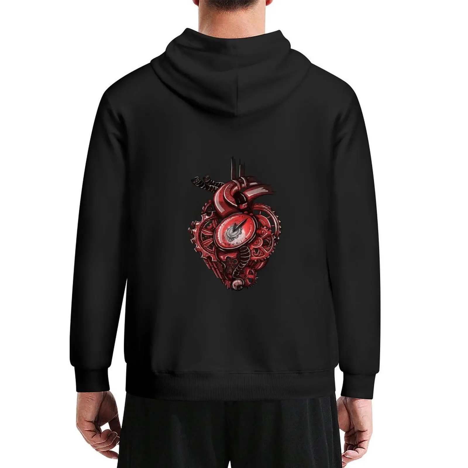 

Steampunk heart Hoodie graphic t shirts men men's clothes blouse korean style clothes japanese hoodie