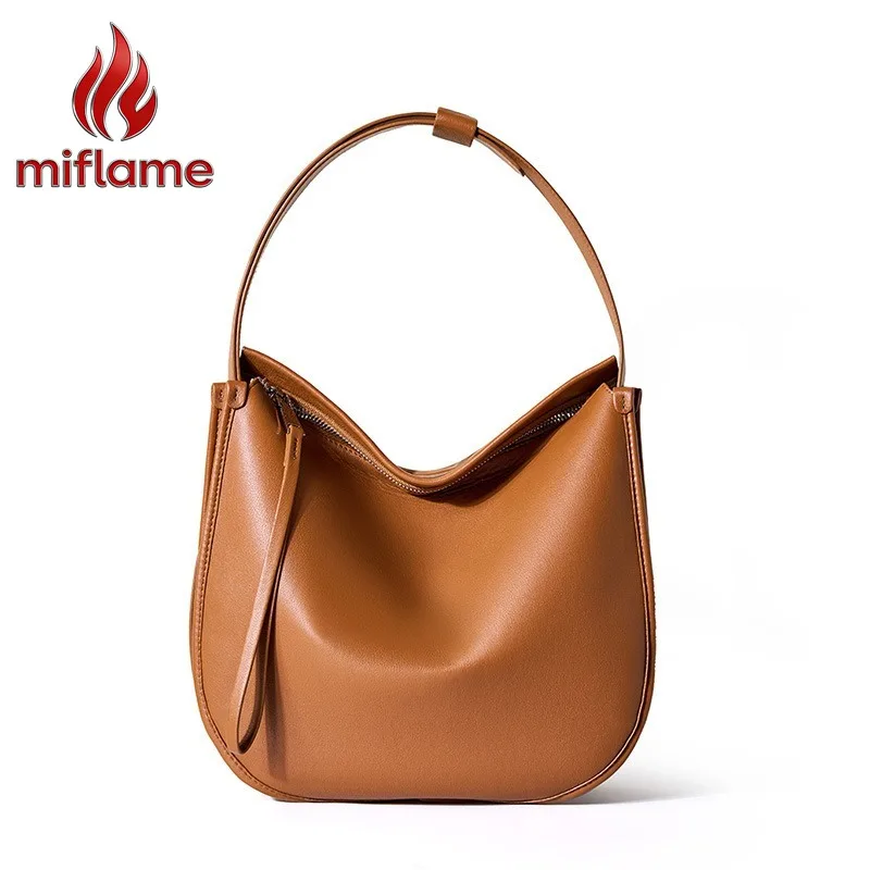 Minimalist Work Shoulder Bag for Women Soft Genuine Leather Large Capacity Tote Convertible Crossbody Strap Luxury Handbag