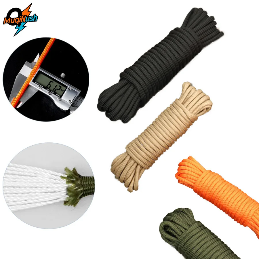 

MuqiNush Woven Thread Multi-Color Rope Sturdy and Durable Rope for Outdoor Camping Equipment Tent Rope Indoor Clothing Line