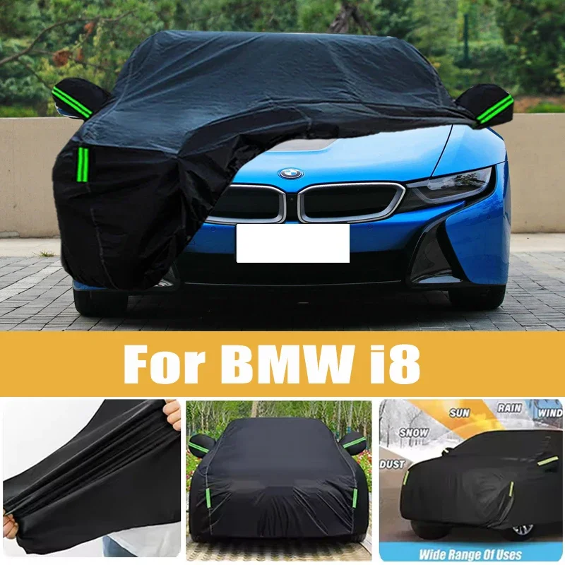 For BMW I8 Full Car Cover Four Seasons Universal Outdoor Sun Anti UV Rain Snow Dust Protection Oxford Cloth Car Accessories