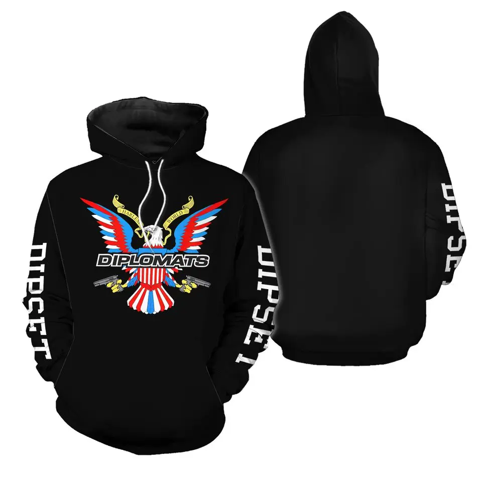 2024 Diplomat Dipset for Both Men and Women Superior Hoodie Summer Vintage Short Sleeve Hoodie Oversized Men Y2K