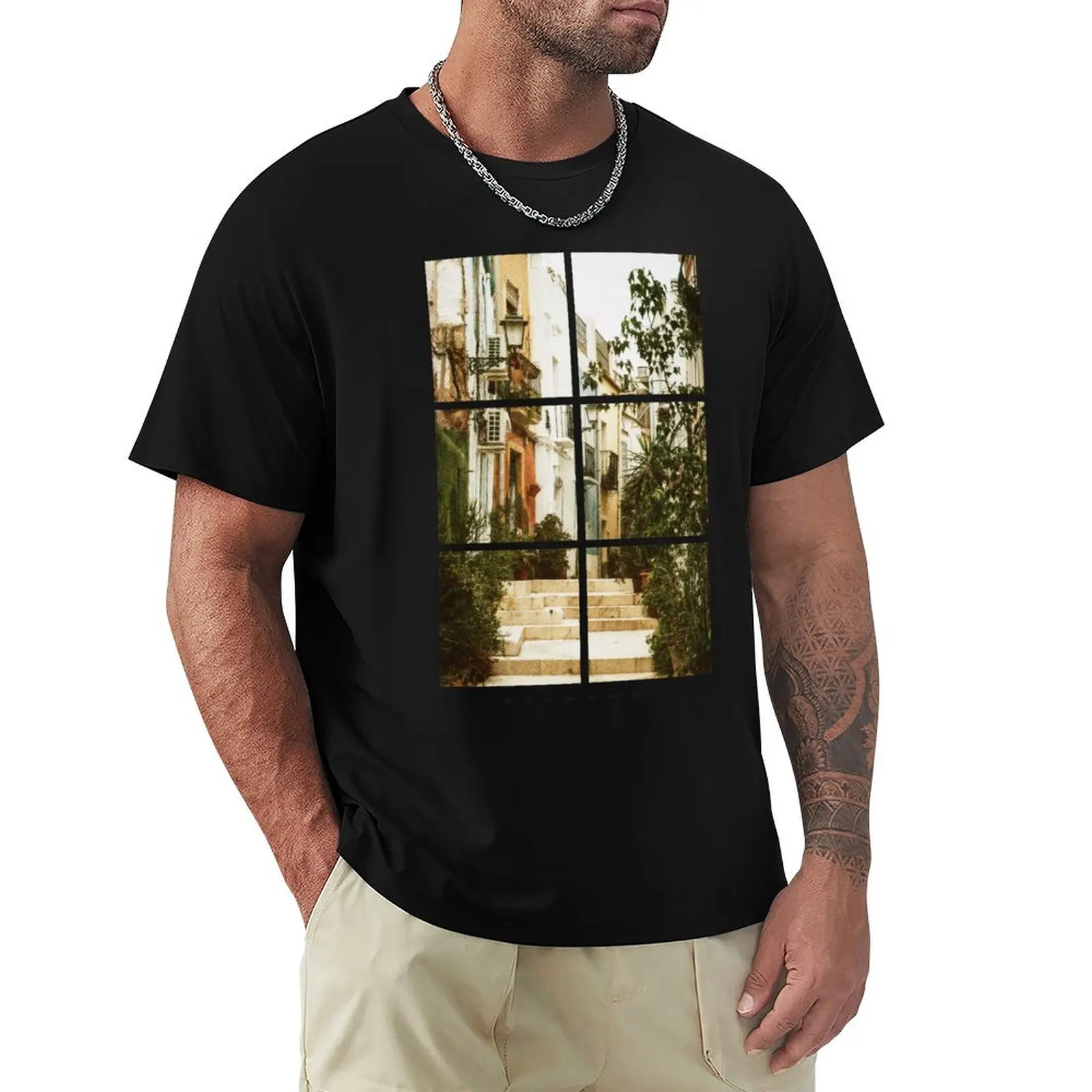 Camiseta Alicante Espanha de algodão macio e básico com manga curta