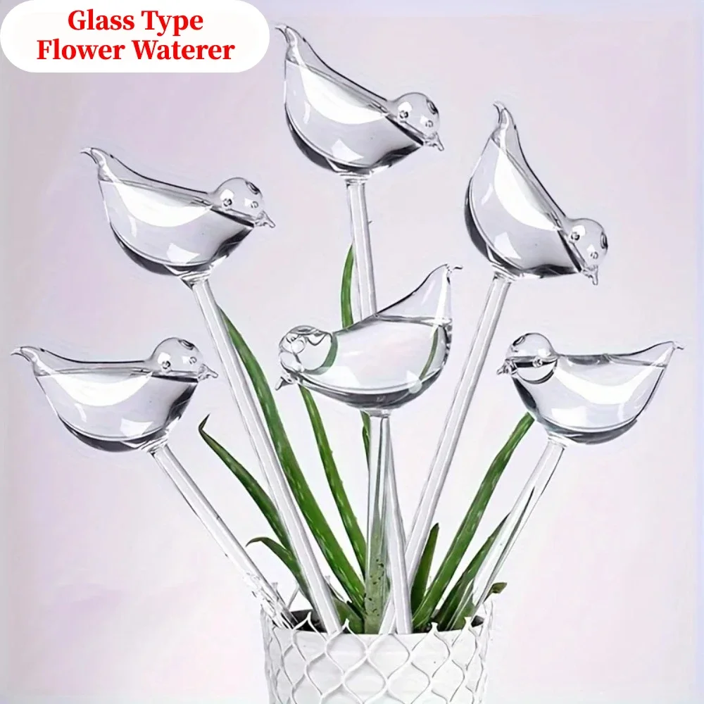 Automatic Flower Watering Device Bird Shape Glass Globes Self Watering for Home Garden Flower Plant Drip Water Seepage Device