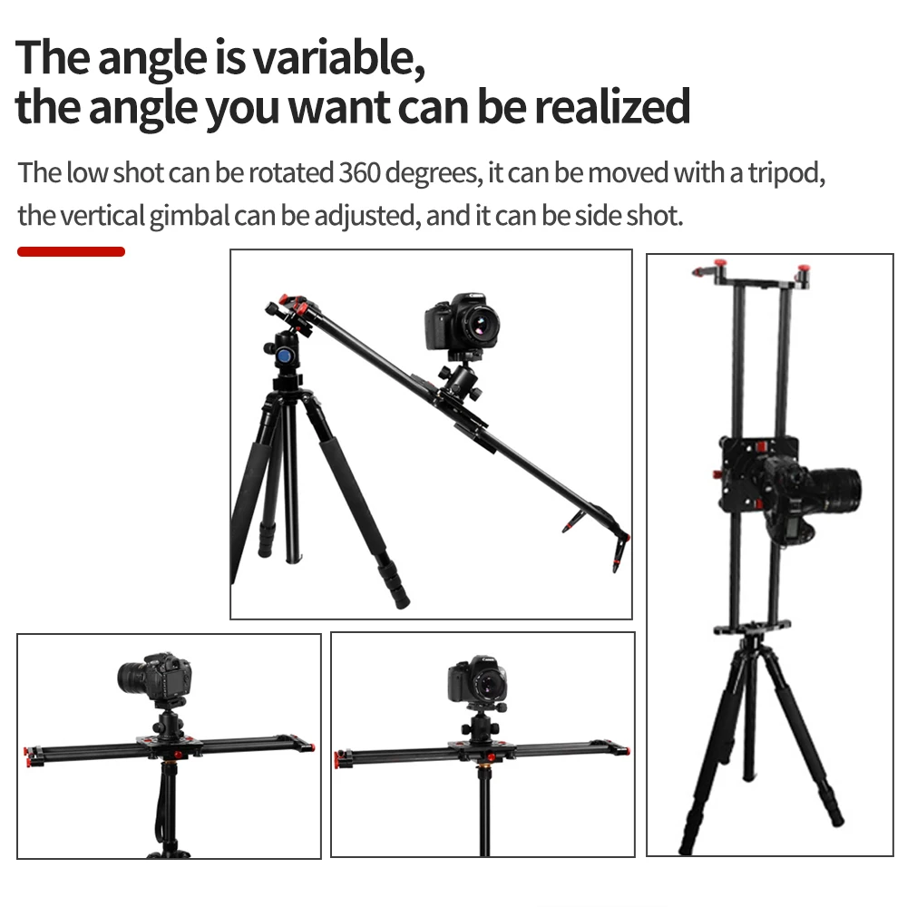 Pixel 60cm/80cm Carbon Fiber Camera Stabilizer Rail Video Shooting Can Accept PTZ Tripod Camera Smartphone Shooting Accessories