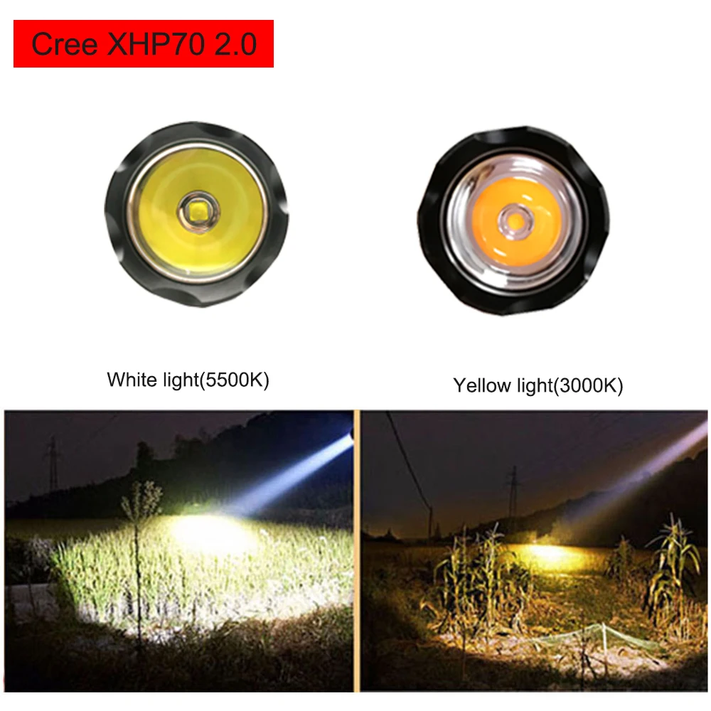 Asafee Diving Flashlight LED Dive Lamp Waterproof Scuba Torch Underwater Lantern Deep Canister Olight Linterna