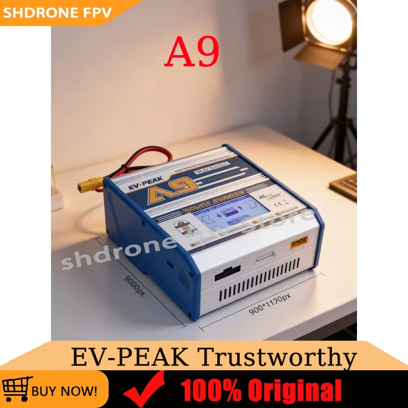 EV-PEAK A9 Smart Balance Charger 1350W 25A High Power DC Lipo Battery Charger with Color Touch Screen for 1-12S LiPo/LiFe/Li-ion