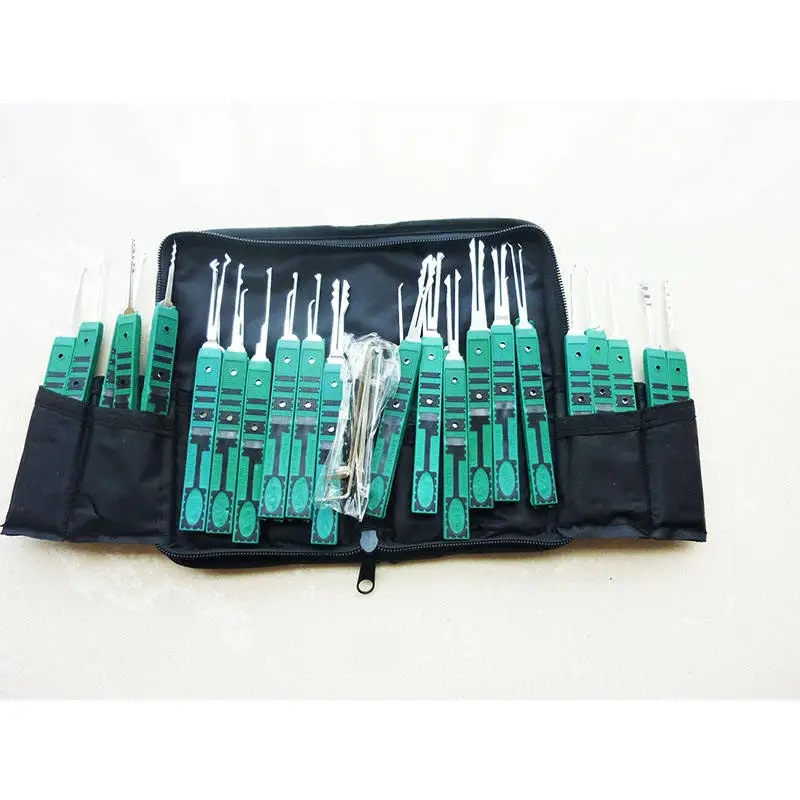 

Hot Sale 32pcs Practice Stainless Steel Pick Kit Pad smith pick Picking Tools Set