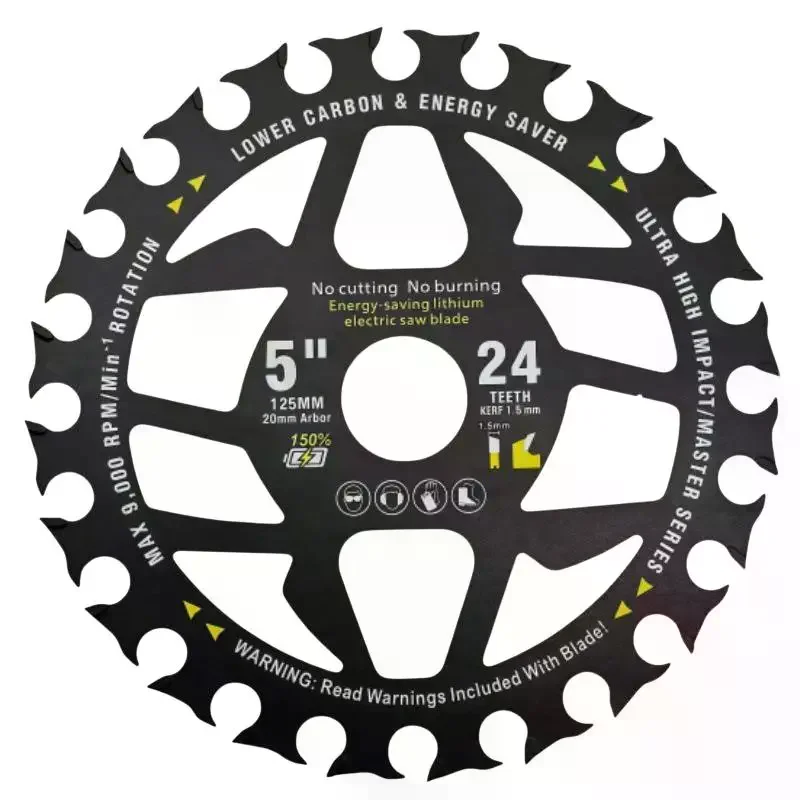 110/125/140mm Impact Resistance Lithium Electric Saw Blades For Solid Wood Multi Layer Board Fast Cutting