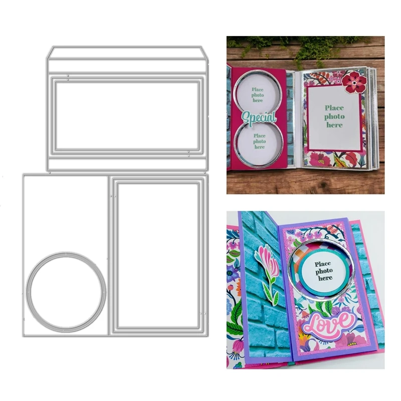 

New DIY Pop Up Frame Small Album Additions Bohemian Days Collection Cutting Dies Scrapbooking Accessories Frame Card Craft