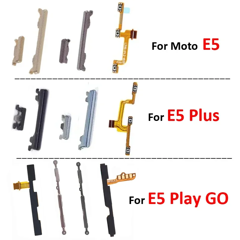 Phone Power Volume Button For Motolora Moto E5 Plus New External On Off Key Internal Flex Cable Part For Moto E5 Play GO