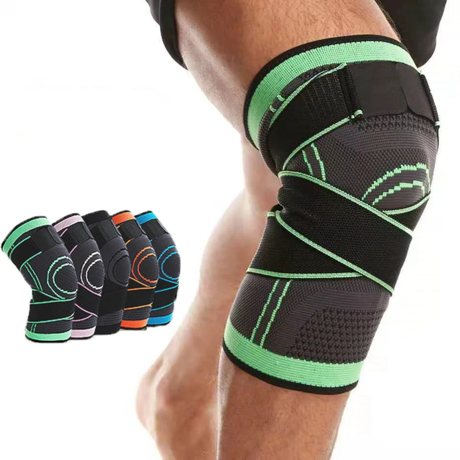 Comfortable Ultimate Protective Knit Knee Pads - Maximum Kneecap Protection for Running, Mountain Biking, Basketball, Badminton 